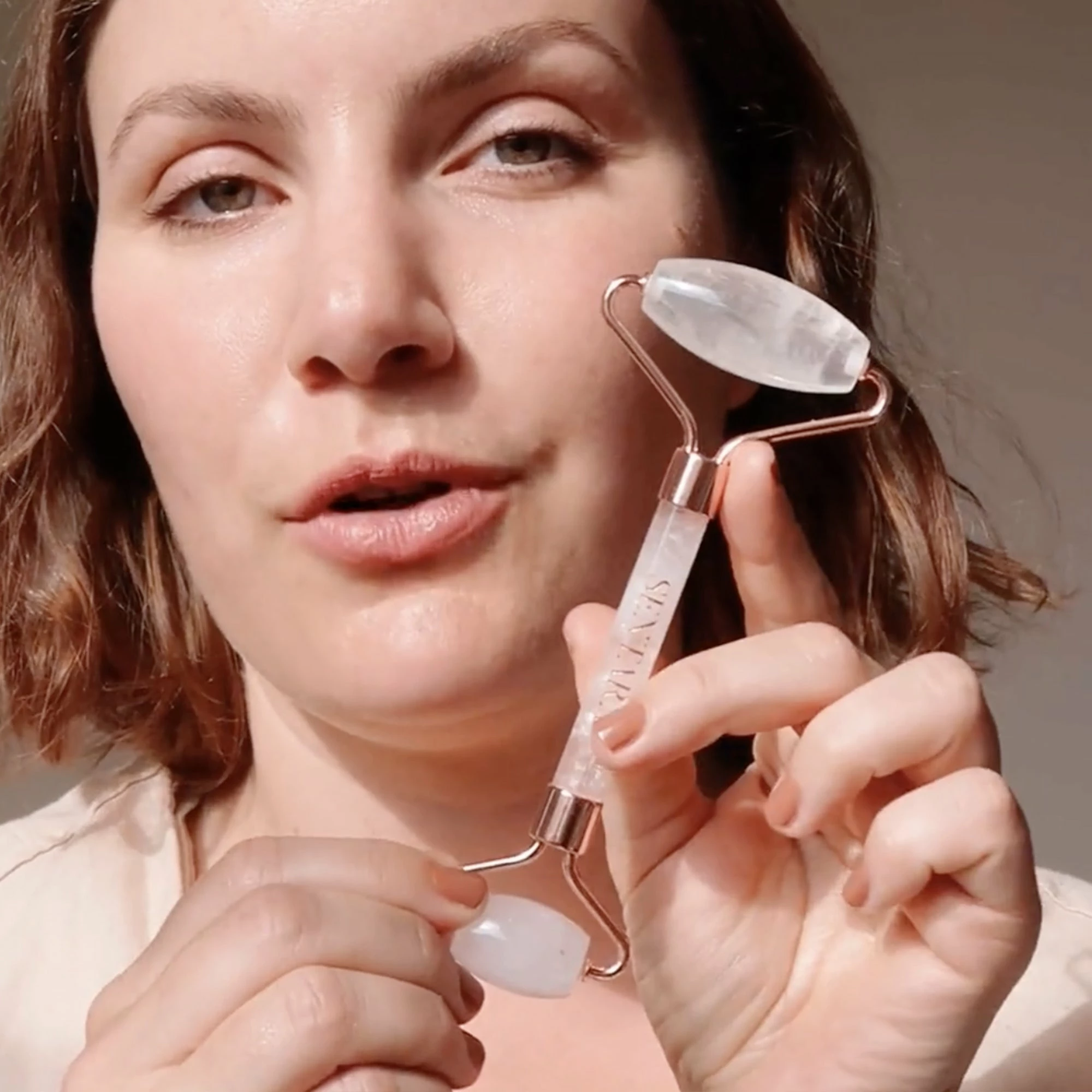 Rose Quartz Roller Roll-On Décongestionnant – Image 3